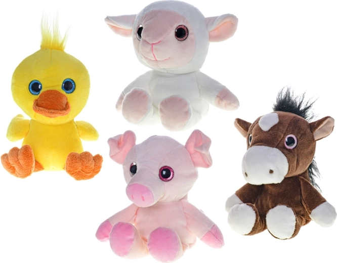 Plüsch-Farmtiere 17 cm für Babys