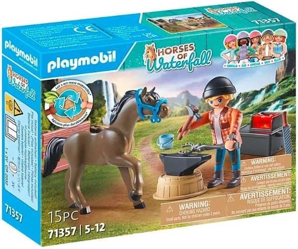Playmobil Ranch am Wasserfall mit Schmied Ben und Pferd Achilles