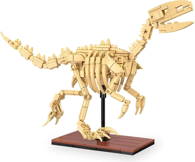 CaDA Dinosaurierfossil Velociraptor 1:9 aus Bausteinen