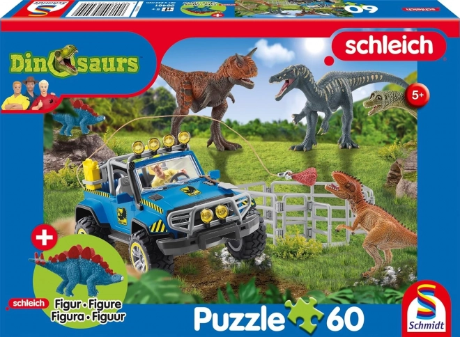 Puzzle SCHMIDT SCHLEICH Prähistorische Riesen, 60 Teile + Figur