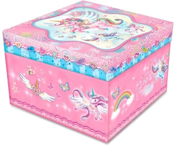 Bewegliche Schmuckschatulle mit Einhorn