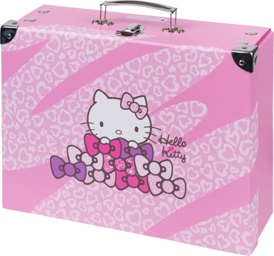 Baagl faltbarer Schul‑Koffer Hello Kitty Sweet Leopard mit Metallbeschlägen