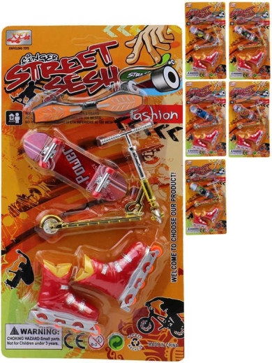 Finger-Skate-Set mit Skateboards, Inline-Skates und Roller – 1 Stück