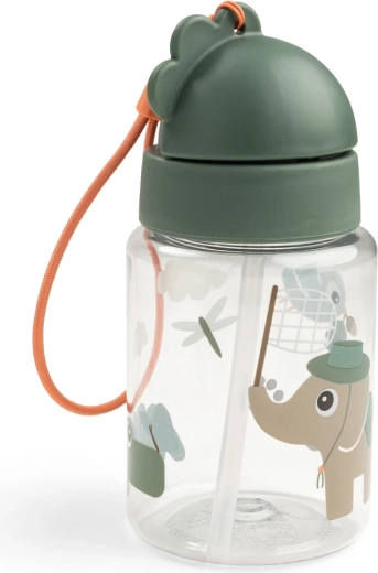 Done by Deer Trinkflasche mit Strohhalm Tiny trails grün 280 ml