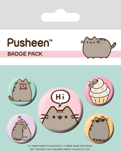 Pusheen Hi Ansteckbutton-Set