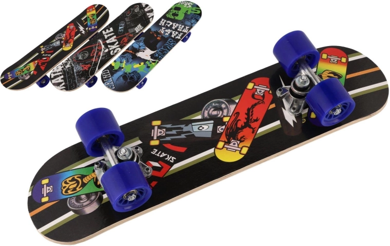 Kinder-Skateboard 60 cm aus Ahornholz, 3 Farben
