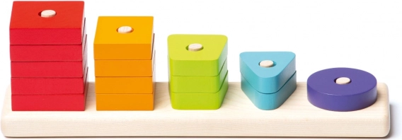 CUBIKA Formensortierer – Holz-Steckspiel, 16 Teile