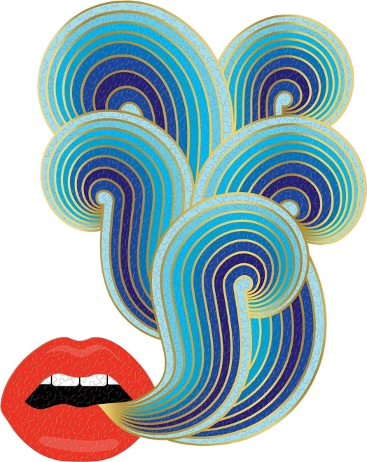 GALISON metallisches Formpuzzle JONATHAN ADLER – Lippen (750 Teile)