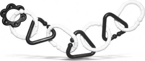 Schwarz-weiße Kunststoffkette für Babys – 8 Formen