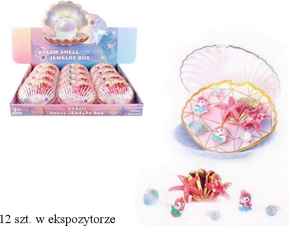 Schmuckset für Kinder in Muschelbox – Ringe und Haarspange
