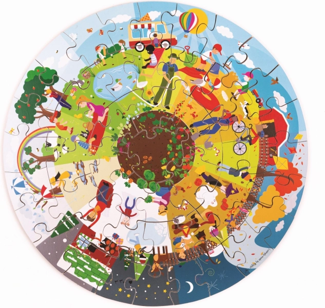 Bigjigs Toys Runden Bodenpuzzle Vier Jahreszeiten