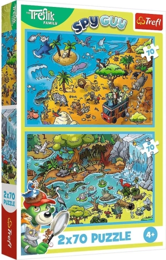 Puzzle Trefliki im Land der Tiere 2×70 Teile