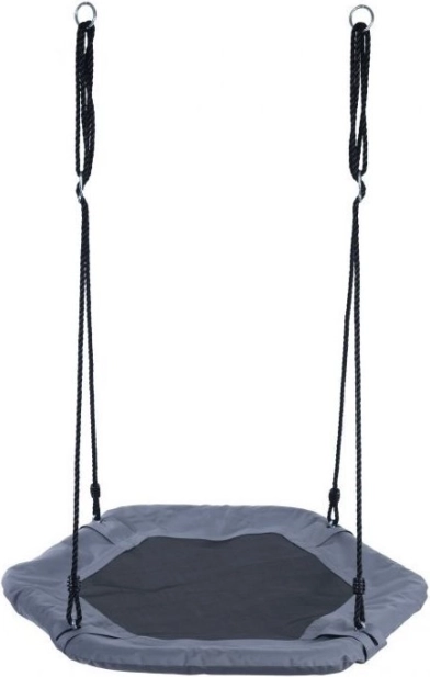 ECOTOYS sechseckige Schaukel Storchennest grau