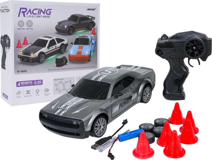 Ferngesteuertes Drift-Auto 1:24 mit Zubehör
