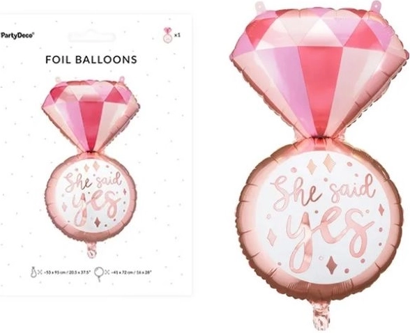 Folienballon Verlobungsring – verlobt