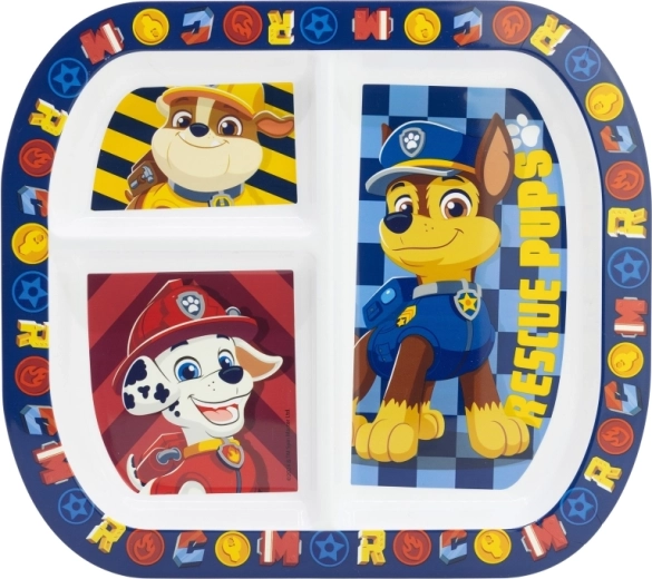 Paw Patrol Kinderteller mit Fächern Boy Rescue Pups 22 cm