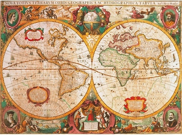 Clementoni Puzzle Historische Karte 1000 Teile