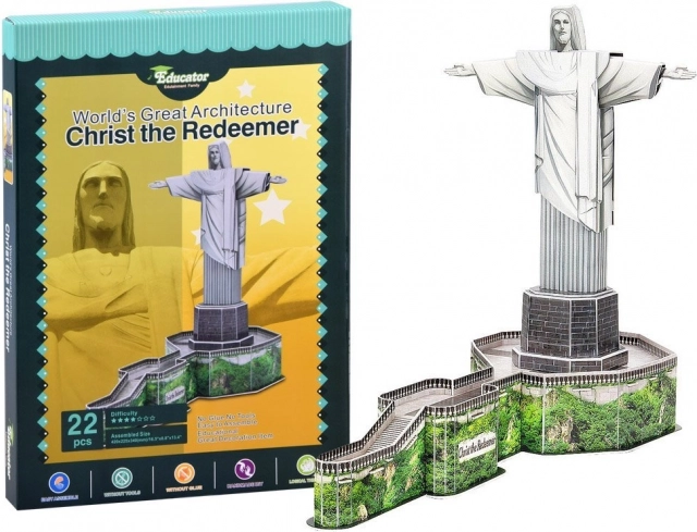 3D-Puzzle Christus-Erlöser-Statue, 22 Teile