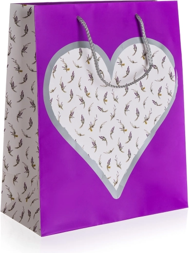 Geschenktasche Lavendel M 18 × 22 × 10 cm