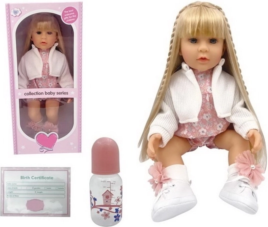 Madej-Puppe mit langen blonden Haaren, 52 cm