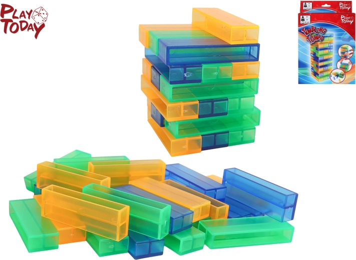 Play Today Stapelturm – familiäres Balance-Spiel aus transparenten Blöcken