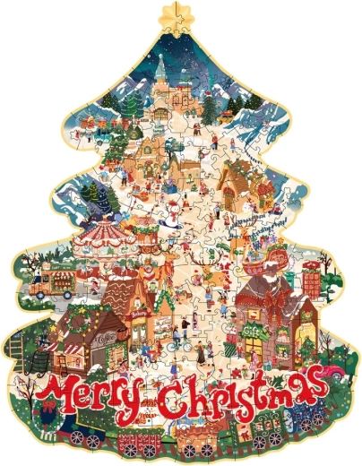 RoboTime Rowood Holzpuzzle Weihnachtsstädtchen