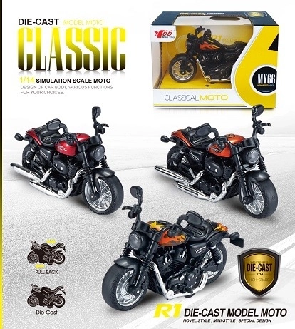 Metall-Motorrad 1:14
