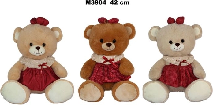 Plüschbär im Kleid 42 cm – 1 Stück