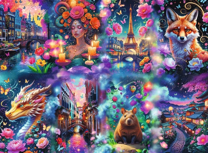 Trefl Puzzle Premium Plus Bunte Welt 8000 Teile