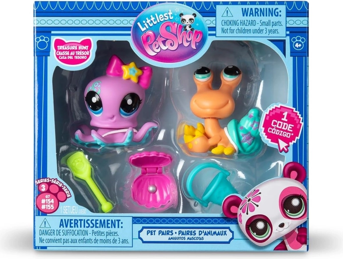 Hasbro Littlest Pet Shop Pet Treasure Hunt Set mit Figuren und Zubehör