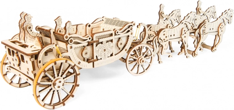Ugears Königliche Kutsche – 3D mechanisches Holzpuzzle