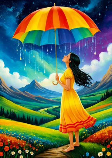 Enjoy Puzzle Regenbogenschirm 1000 Teile