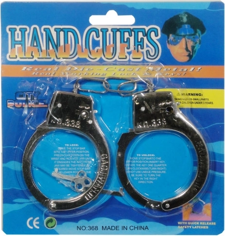 Metallische Kinderhandschellen mit Schlüssel