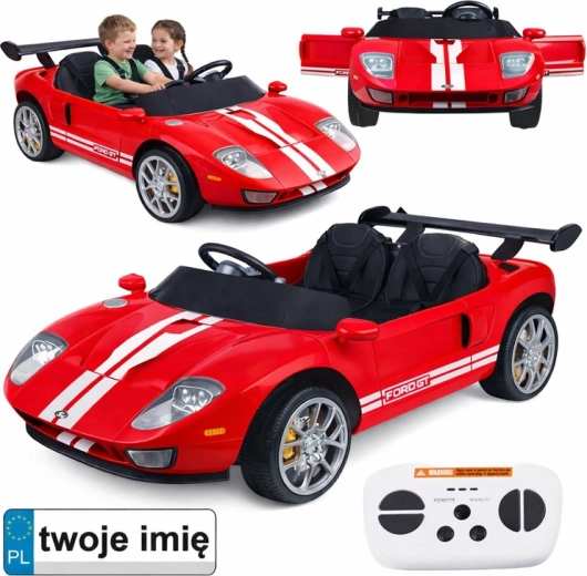 Elektrisches Kinderauto FORD GT 24 V, zweisitzig, 4x4, Fernsteuerung – rot