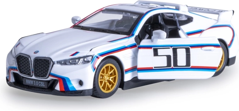 Metallmodell BMW 3.0 CSL Batmobile im Maßstab 1:42, weiß