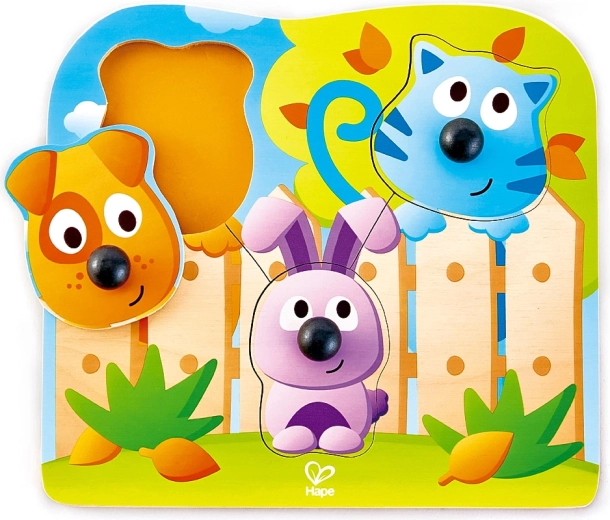 Steckpuzzle mit Griffen Haustiere