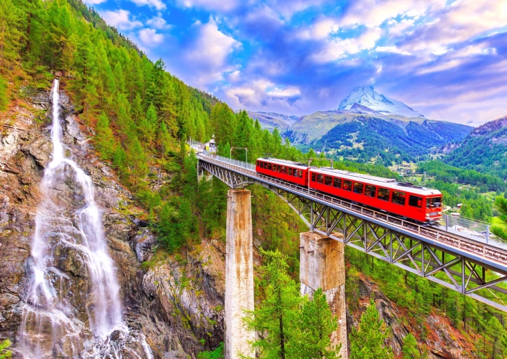 Enjoy Puzzle Zahnradbahn Gornergrat, Schweiz 1000 Teile