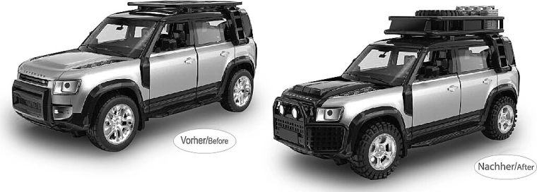 Metallmodell Land Rover Defender 110 1:43 silber