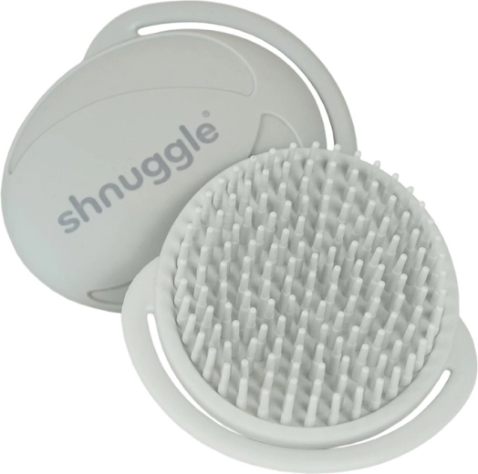 Shnuggle Baby-Silikonbürste für die Kopfhaut grau