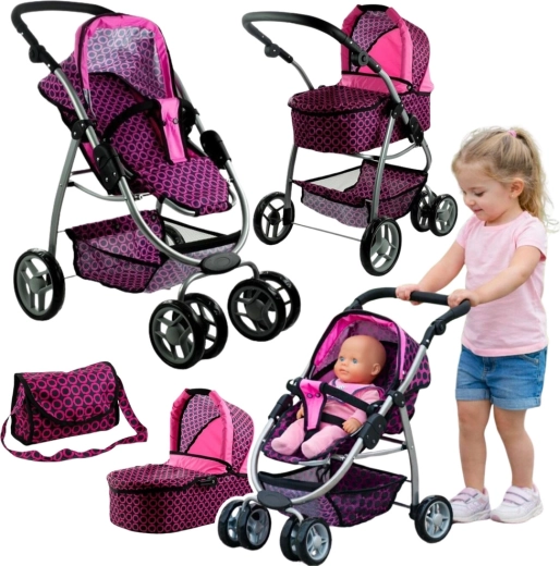 Puppenwagen Alice 2 in 1 mit Babywanne und Sportaufsatz