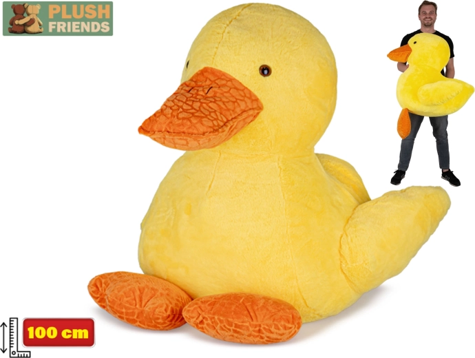 Plüschente Plush Friends 100 cm – große, weiche Kuschelfigur für Kinder und Erwachsene