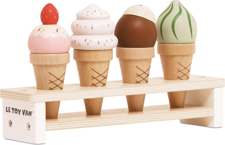 Holz-Eiswaffel-Set mit Ständer Le Toy Van