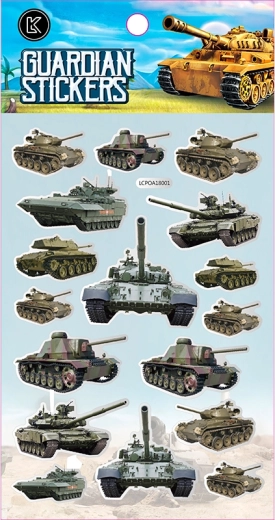 Aufkleber PANZER – kreative Set für Kinder