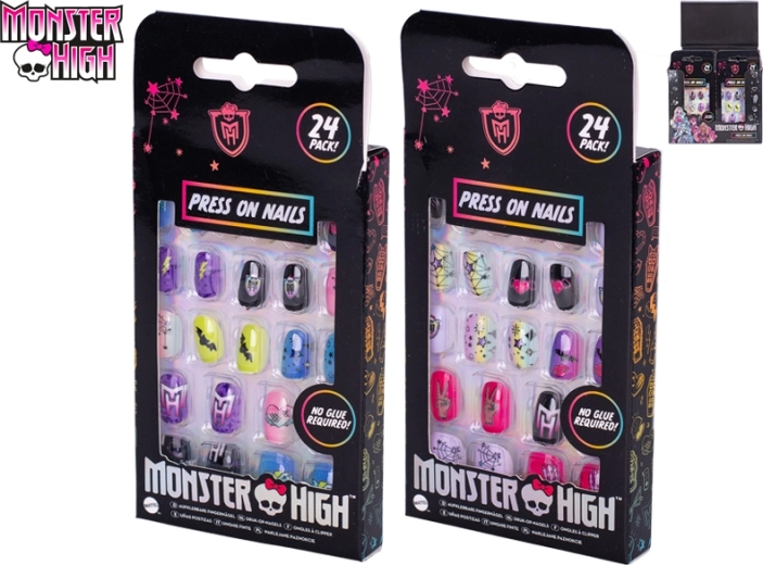 Klebende Kinder-Nägel MONSTER HIGH – 24 Stk. ohne Kleber