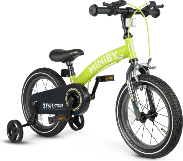 Qplay Miniby 3in1 Kinderfahrrad 14" grün