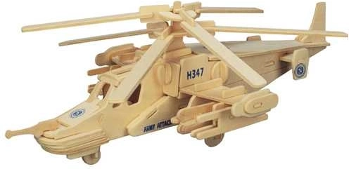 Holz 3D Puzzle Hubschrauber
