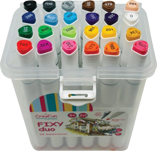 CreaFun Filzstifte Duo im Kasten, 24 Farben