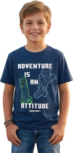 Dunkelblaues Jungen-T-Shirt Minecraft