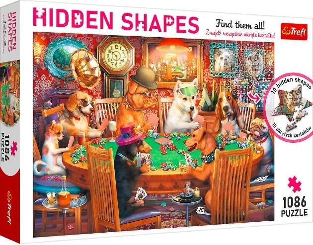 Puzzle TREFL Hidden Shapes Spieleabend 1086 Teile