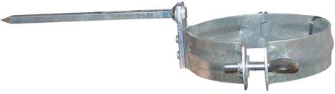 Rohrschelle für Fallrohr 100 mm aus verzinktem Stahl
